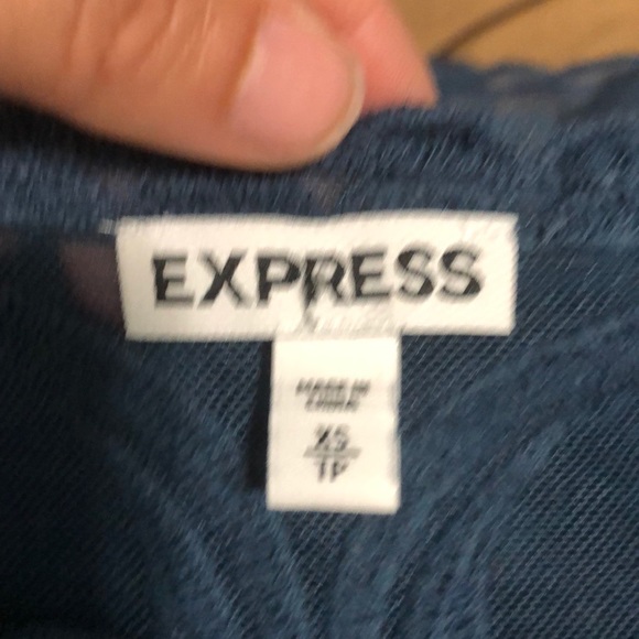 Express blue lace top size XS - Picture 4 of 4